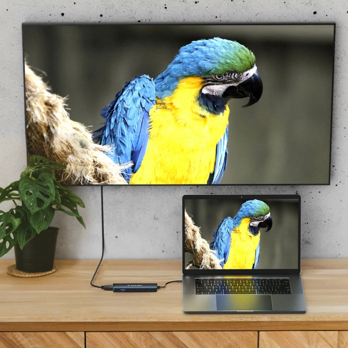 Hub USB-C 6 w 1 Wozinsky WHBC10Y4S wielofunkcyjny, aluminiowy, z kablem 15 cm - szary