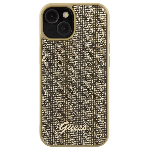 Etui Guess GUHCP15SPMSDGSD iPhone 15 6.1" złoty/gold hardcase Disco Metal Script Case