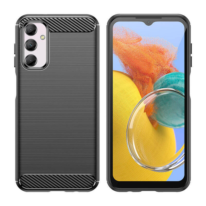 Etui Elastyczne etui wzór karbon do Samsung Galaxy M14 Carbon Case - czarne Case
