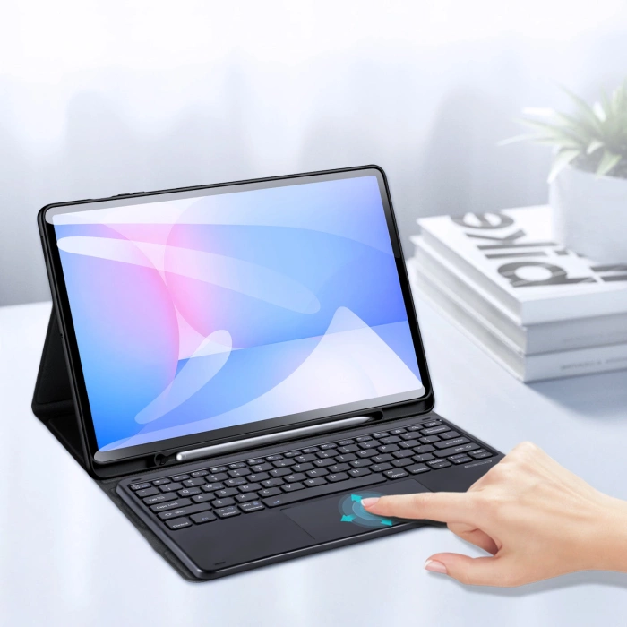 Etui z klawiaturą Dux Ducis (TK series) na Samsung Tab S10 FE+ (Plus) - czarne