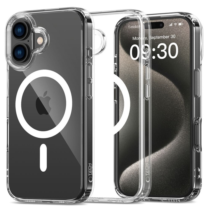 Etui TECH-PROTECT FLEXAIR HYBRID MAGSAFE IPHONE 16 CLEAR