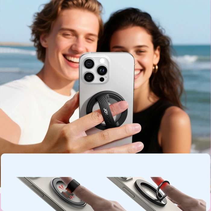 Ring magnetyczny Joyroom JR-ZS500 kompatybilny z MagSafe uchwyt - czarny