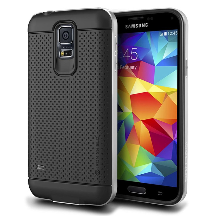 Etui Samsung Galaxy S5 VERUS Iron Shield Silver Jak Spigen SGP Pokrowiec
