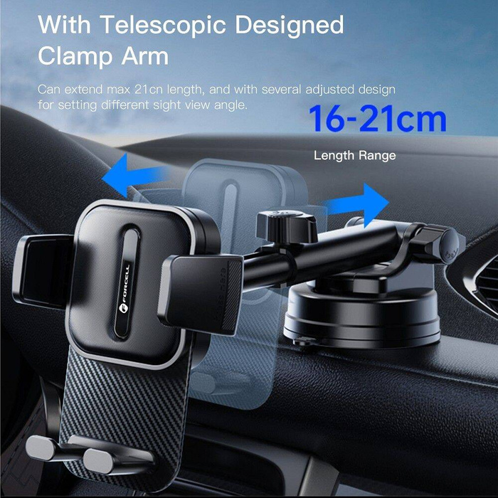 FORCELL F-Grip Guardian uchwyt samochodowy do szyby/deski czarny