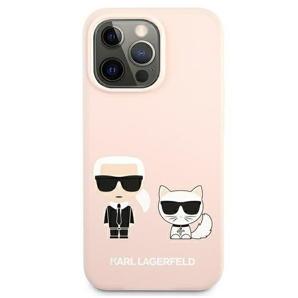 Etui KARL LAGERFELD Apple iPhone 13 Pro Max Silicone Ikonik Karl & Choupette Magsafe Różowy Hardcase