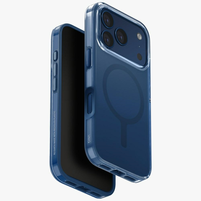 Etui UNIQ Clario do iPhone 17 Pro        Magclick Charging niebieski