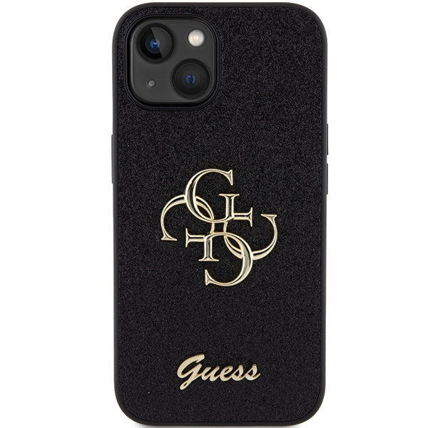 Etui Guess GUHCP15MHG4SGK iPhone 15 Plus 6.7" czarny/black hardcase Glitter Script Big 4G Case