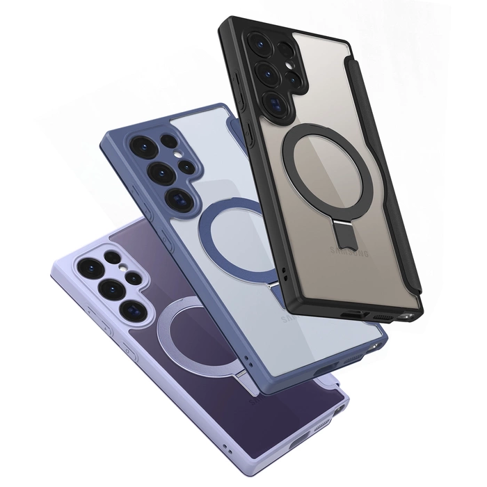 Etui Dux Ducis Skin X Pro z klapką i magnetycznym ringiem na Samsung S24 Ultra - fioletowe