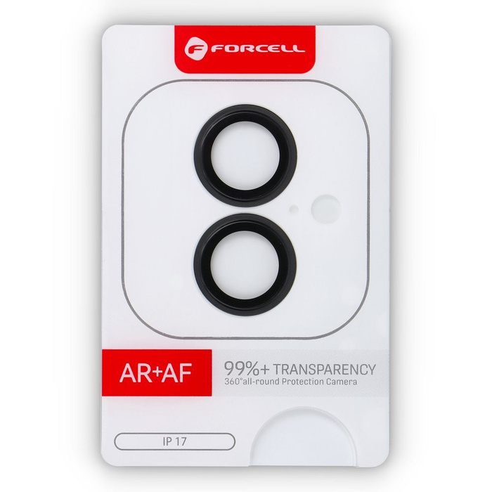 Szkło hartowane na aparat do iPhone 17 Forcell Premium czarne 0INT
