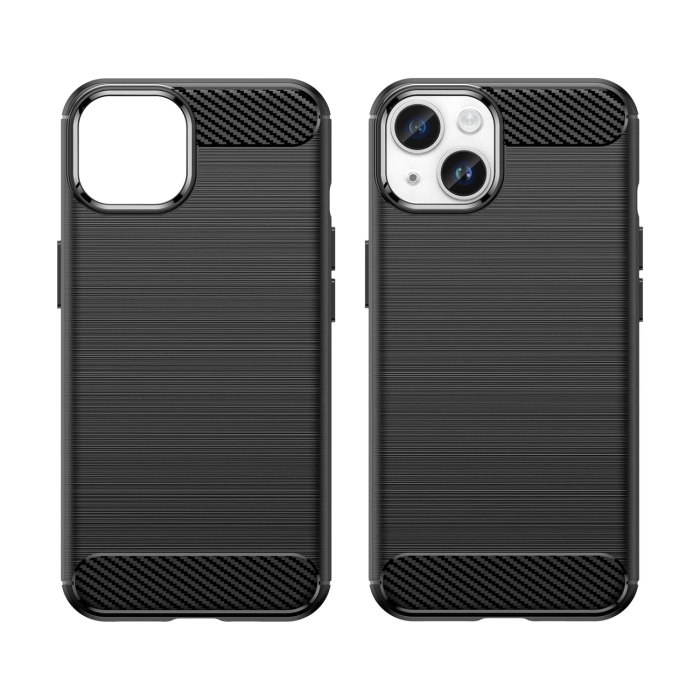 Carbon Case etui iPhone 14 Plus elastyczny żelowy pokrowiec na tył plecki czarny