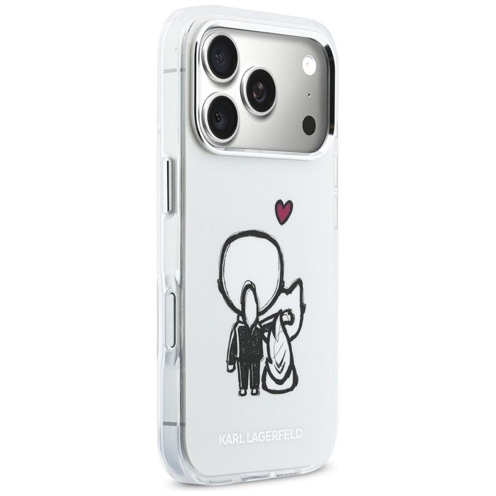 Etui Karl Lagerfeld Karl & Choupette     Back MagSafe do iPhone 17 Pro Max przezroczysty
