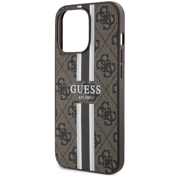 Etui Guess GUHMP13XP4RPSW iPhone 13 Pro Max 6.7" brązowy/brown hardcase 4G Printed Stripes MagSafe Case