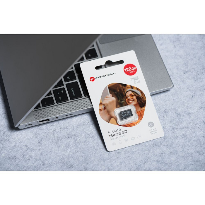 Karta microSD 128GB U3 class 10 Forcell F-Data czerwona