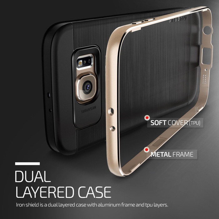 Etui Samsung Galaxy S6 VERUS Iron Shield Gold Jak Spigen SGP Pokrowiec