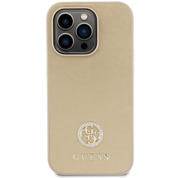Etui Guess GUHCP15XPS4DGPD iPhone 15 Pro Max 6.7" złoty/gold hardcase Strass Metal Logo