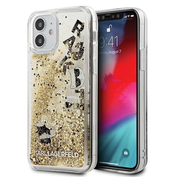 Etui KARL LAGERFELD Apple iPhone 12 Mini Glitter Charms Złoty Hardcase