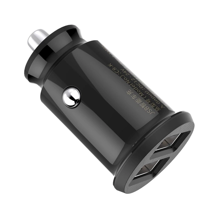 Mini ładowarka Baseus Grain Car Charger CCALL-ML01 samochodowa 2x USB-A 3.1A - czarna
