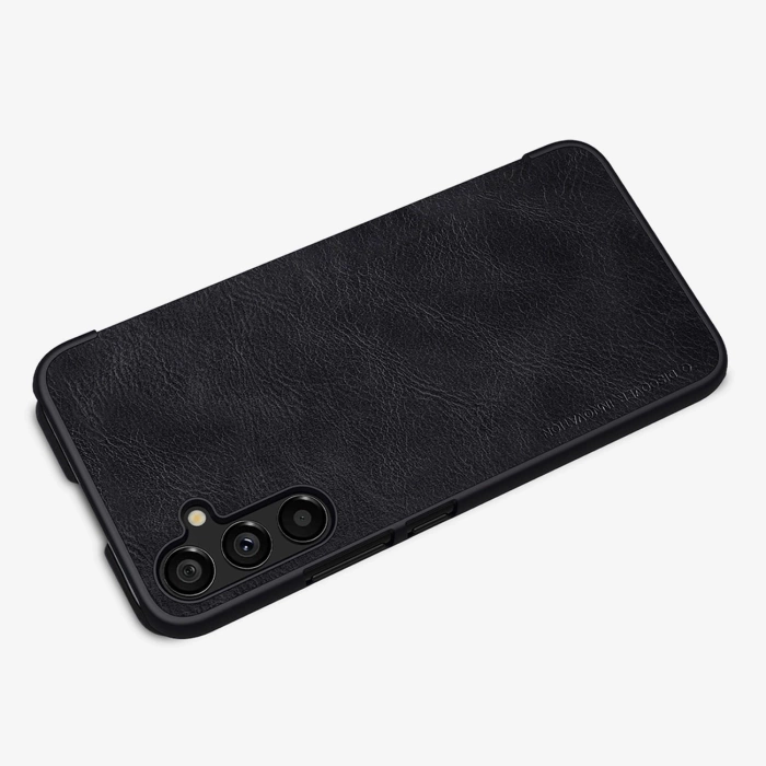 Skórzane etui do Samsung Galaxy A34 5G z klapką portfel Nillkin Qin Leather - brązowe