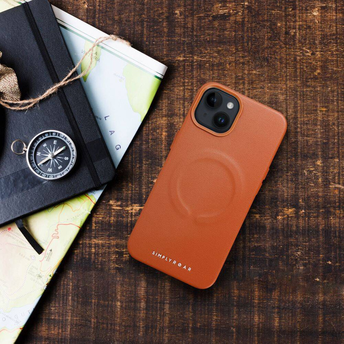 Futerał Roar Leather Mag Case kompatybilny z MagSafe - do iPhone 13 Pro Brązowy