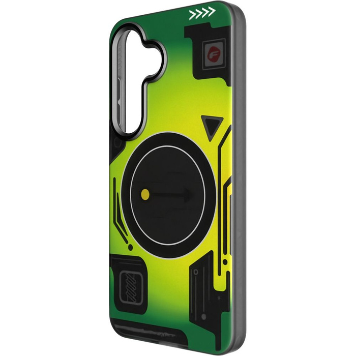 Etui na Samsung S25 Forcell F-Protect Levels Dual Layer 4D technology zgodny z MagSafe Military Drop-Test cyber green