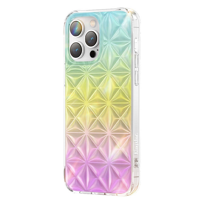 Etui Kingxbar Miya Series Etui iPhone 14 Pokrowiec Obudowa Na Tył Plecki Tęczowe Case