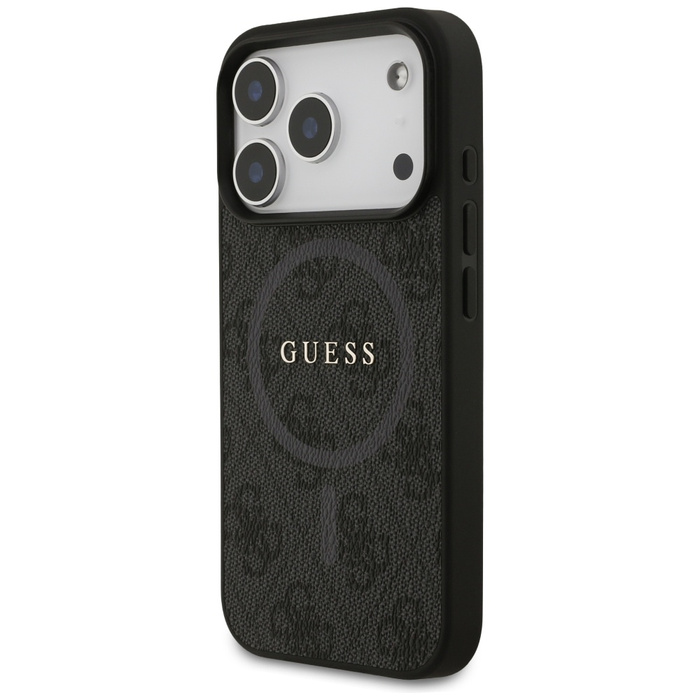 Etui Guess 4G Ring Classic Logo MagSafe  do iPhone 17 Pro czarny