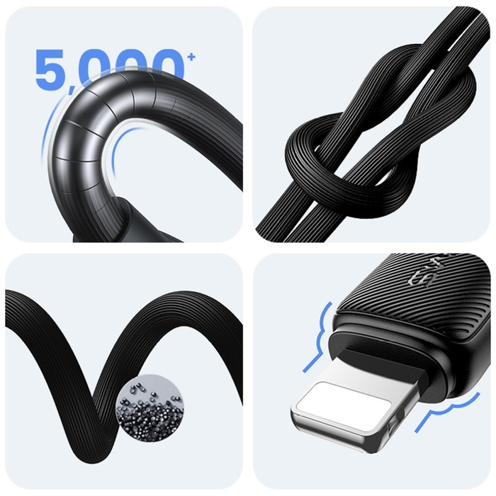 Kabel USAMS KY 2.4A Lightning do USB-A 2m US-SJ694 Biały