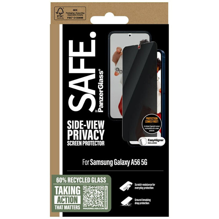 Szkło prywatyzujące SAFE by PanzerGlass   Ultra-Wide Fit do Samsung Galaxy A56 5G