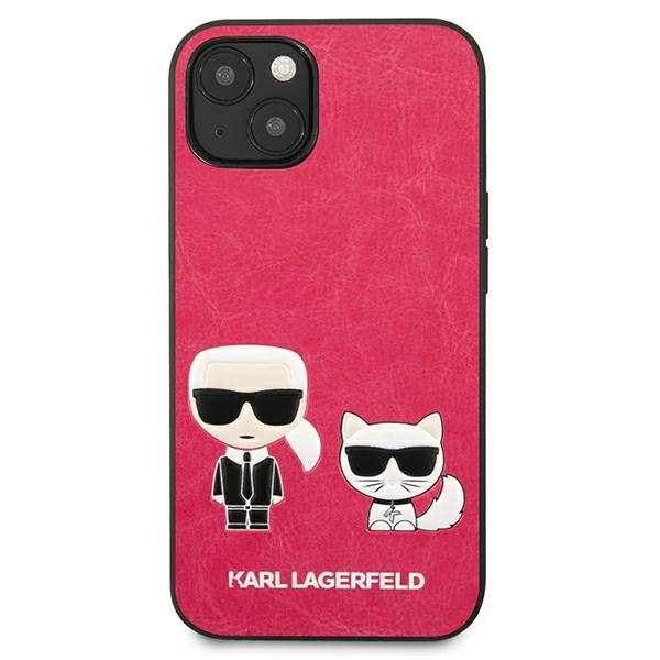 Etui KARL LAGERFELD Apple iPhone 13 Mini Ikonik Karl & Choupette Fuksja Hardcase