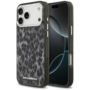 Etui Karl Lagerfeld IML Leopard Pattern  MagSafe do iPhone 17 Pro Max czarny