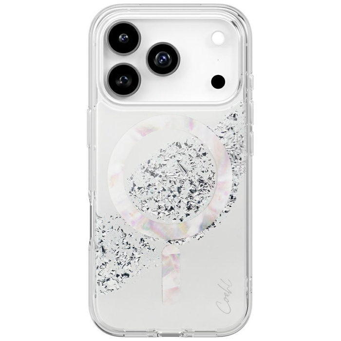 Etui UNIQ Coehl Crystelle do iPhone 17   Pro Magnetic Charging srebrny