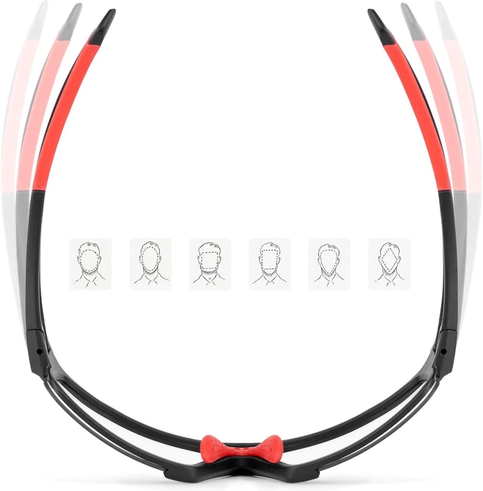 Okulary rowerowe Rockbros SP216BK fotochromowe UV400 - czarno-czerwone