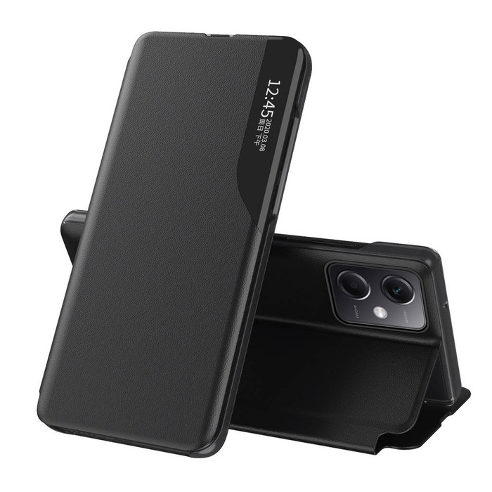 Etui Eco Leather View Case etui do Xiaomi Redmi Note 12 5G / Poco X5 5G z klapką podstawka czarne Case
