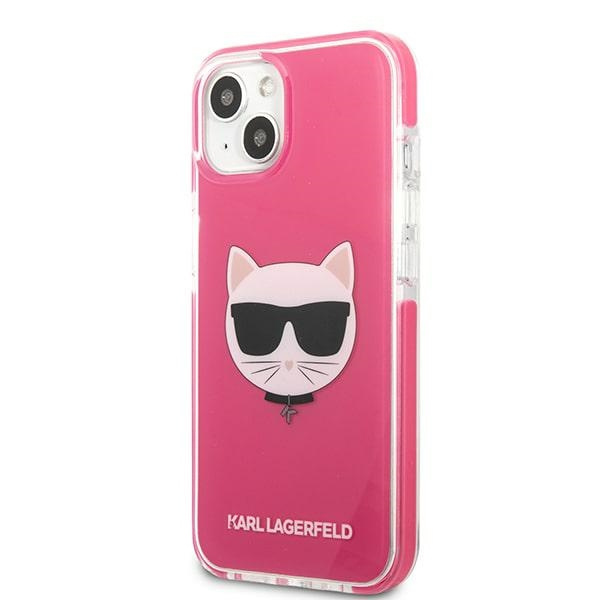Etui KARL LAGERFELD Apple iPhone 13 Mini Choupette Head Fuksja Różowy Hardcase