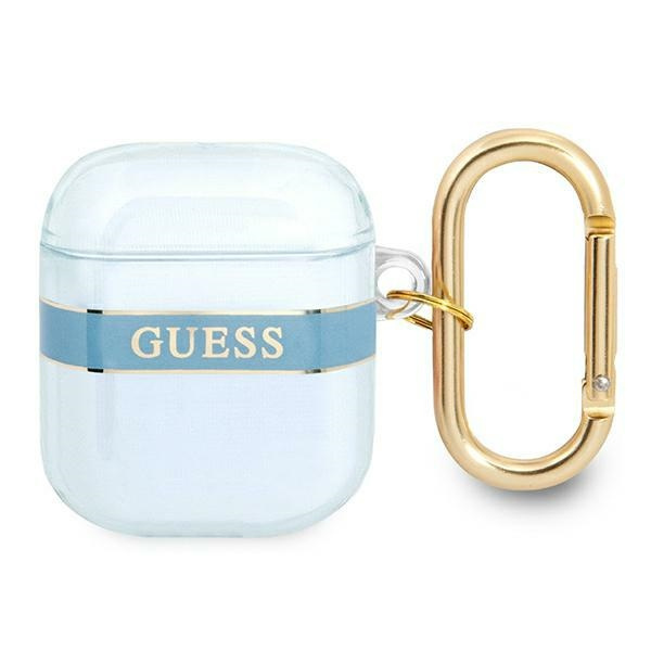 Etui GUESS Apple AirPods Cover Strap Collection Niebieski Case