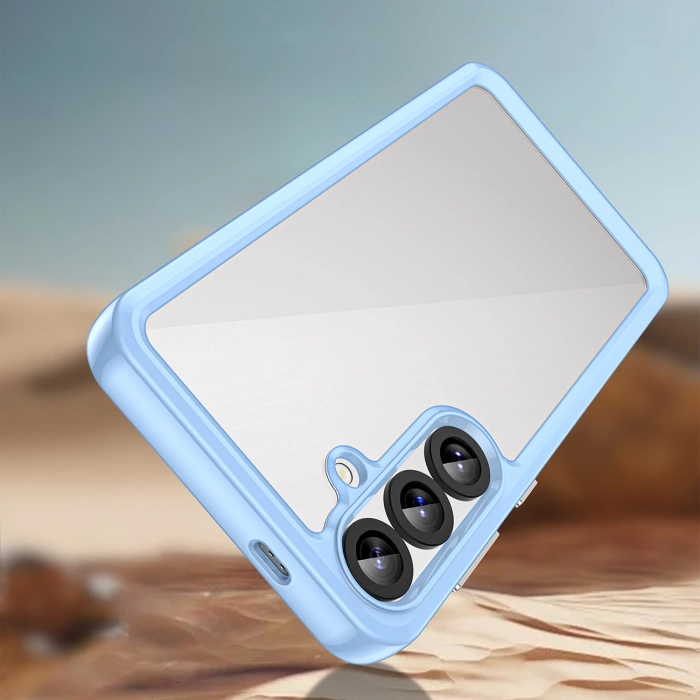 Etui Outer Space Case do Samsung Galaxy A36 pokrowiec z elastyczną ramką  - niebieskie