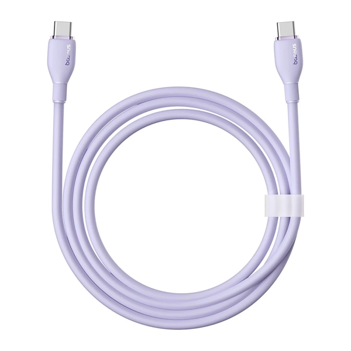 Kabel Baseus Pudding 100W USB-C - USB-C 2m - fioletowy