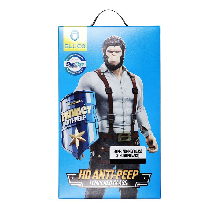 Szkło Hartowane 5D Mr. Monkey Glass - Apple iPhone 17 czarny (Strong Privacy)