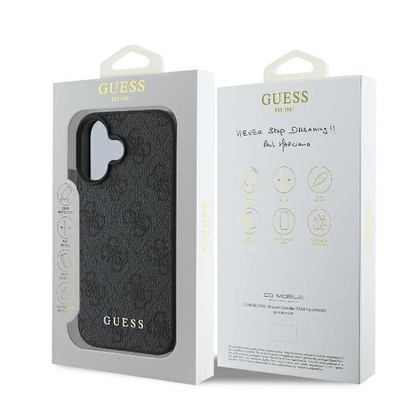 Etui Guess iPhone 16 Plus czarny/black HC PU 4G Classic