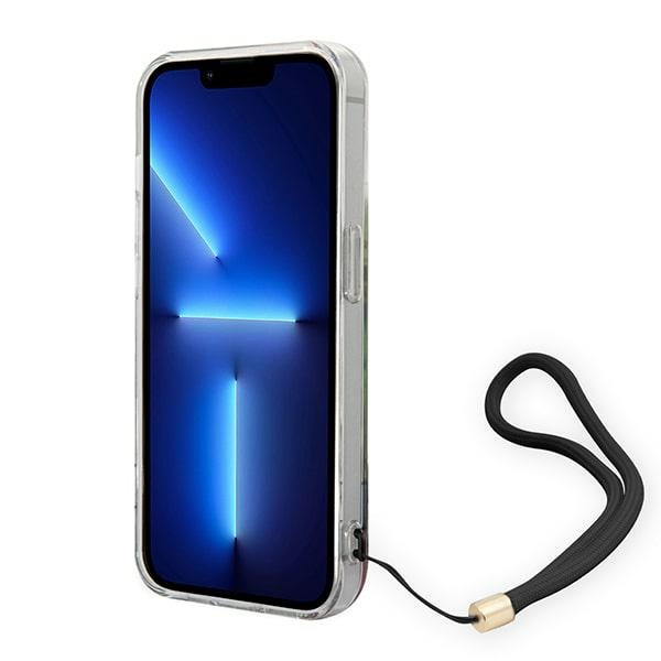 Etui GUESS Apple iPhone 14 Pro Max Flower Strap Niebieski Hardcase