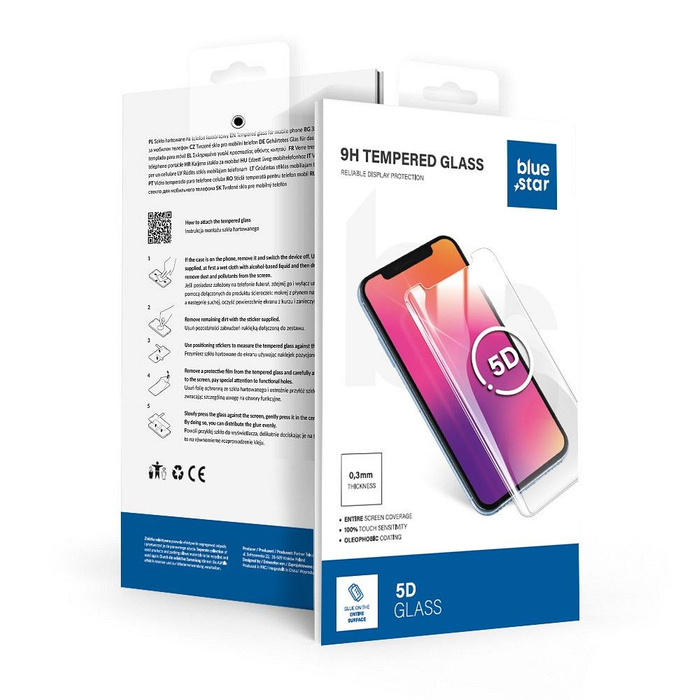 Szkło hartowane do Motorola Edge 50 PRO Blue Star 5D czarne