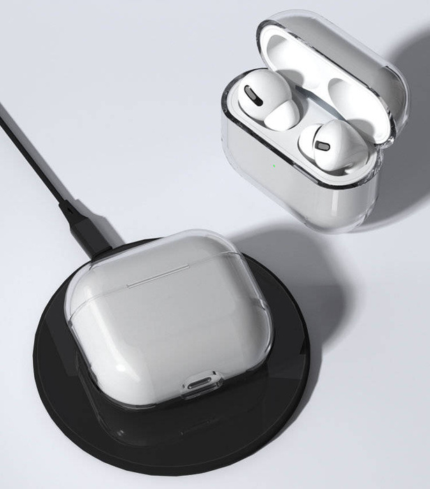 Etui do AirPods Pro sztywny mocny pokrowiec na słuchawki przezroczysty (case A)
