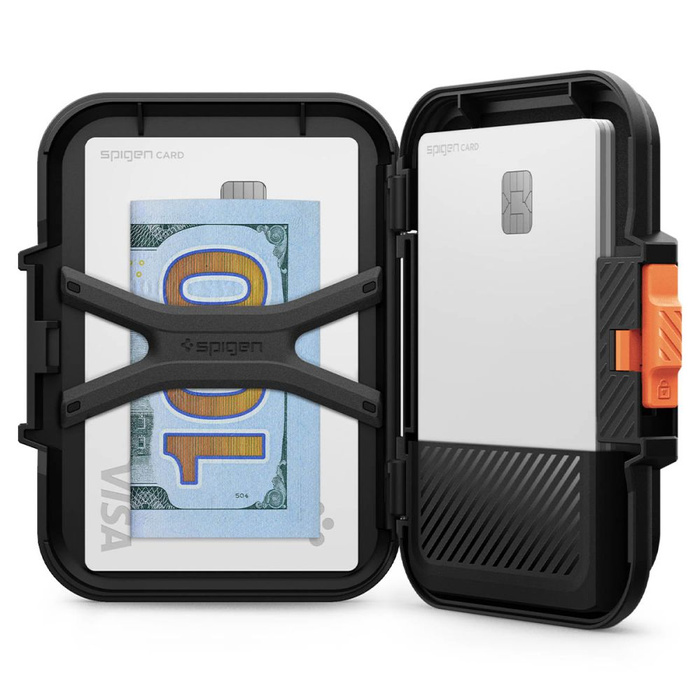 PORTFEL MAGSAFE SPIGEN LOCK FIT UNIWERSALNY CARD HOLDER CZARNY