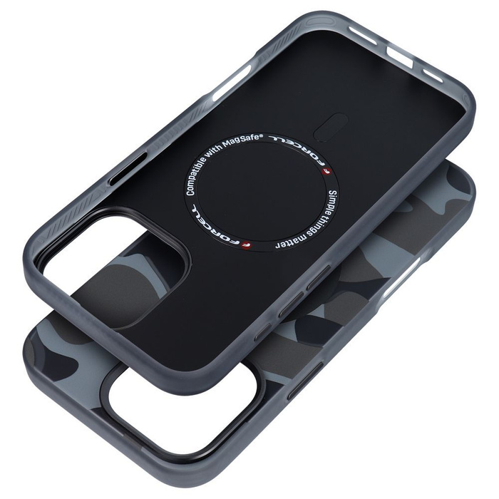 Etui na iPhone 16 PRO MAX Forcell F-Protect Levels Dual Layer 4D technology zgodny z MagSafe Military Drop-Test black camo