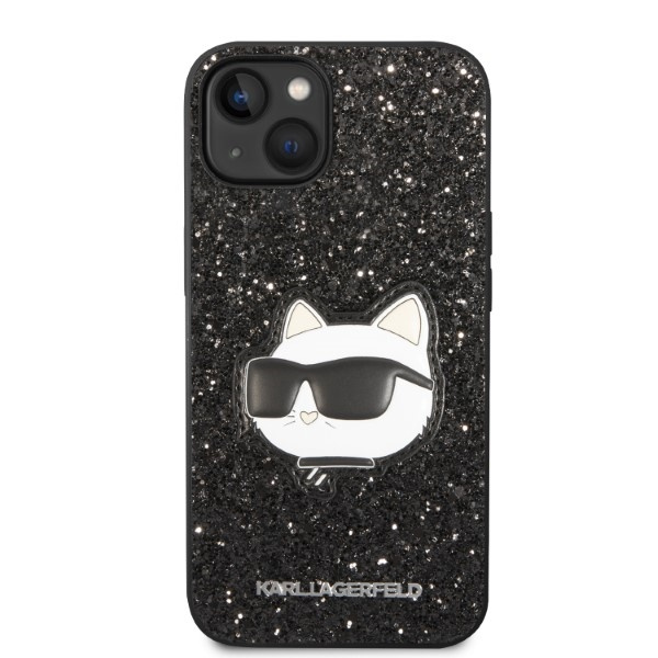 Etui Karl Lagerfeld iPhone 14 Plus 6,7" czarny/black hardcase Glitter Choupette Patch