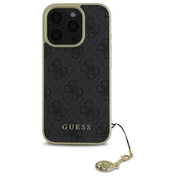 Etui Guess iPhone 16 Pro czarny/black hardcase 4G Charms Collection