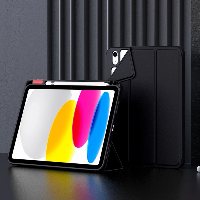 Nillkin Bevel Leather Case etui iPad 10.9'' 2022 (10 gen.) smart cover pokrowiec z klapką podstawka niebieskie