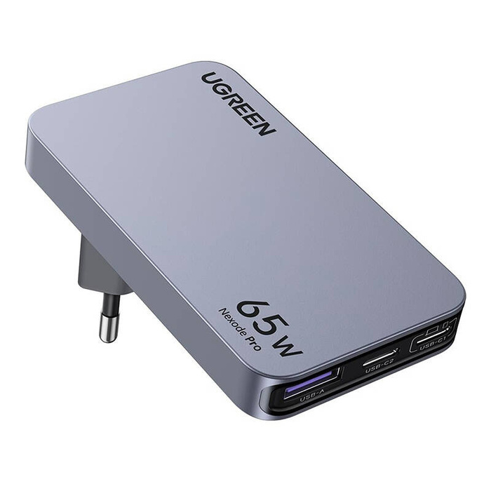 Płaska ładowarka sieciowa Ugreen Nexode Pro 65W GaN 2x USB-C + USB