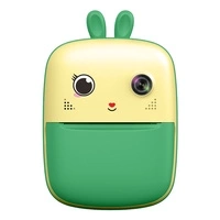 Mini drukarka termiczna dla dzieci z aparatem fotograficznym i kamerą - zielona