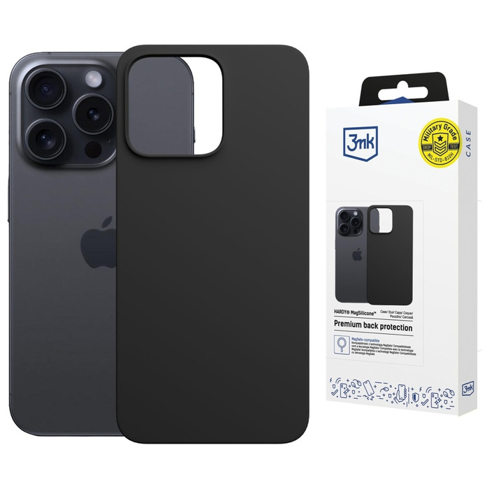 Etui 3MK Hardy MagSilicone do Apple      iPhone 16 Pro Max grafitowy
